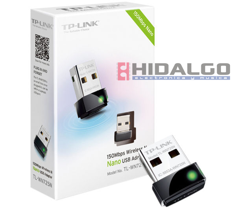 Wi Fi USB Mini para Pared Inalámbrica Modelo: TL-WN725N  –  Hidalgo Electrónica